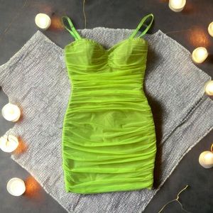 Fashion Nova Neon Green Dress